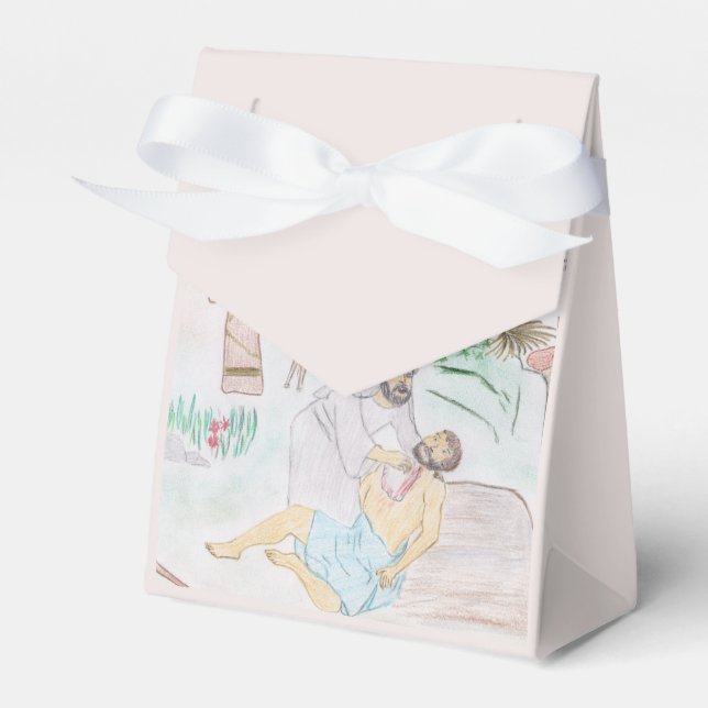 Christian Artwork The good Samaritan Favour Box (Front Side)