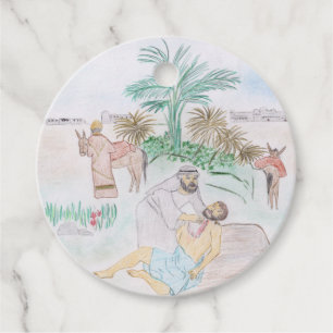 Christian Artwork The good Samaritan Favour Tags