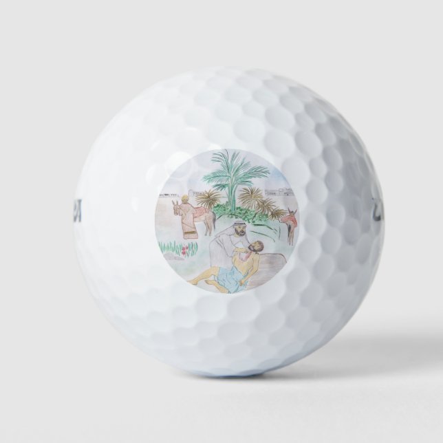 Christian Artwork The good Samaritan Golf Balls (Front)