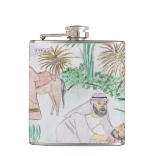 Christian Artwork The good Samaritan Hip Flask