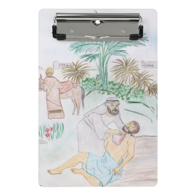 Christian Artwork The good Samaritan Mini Clipboard (Front)