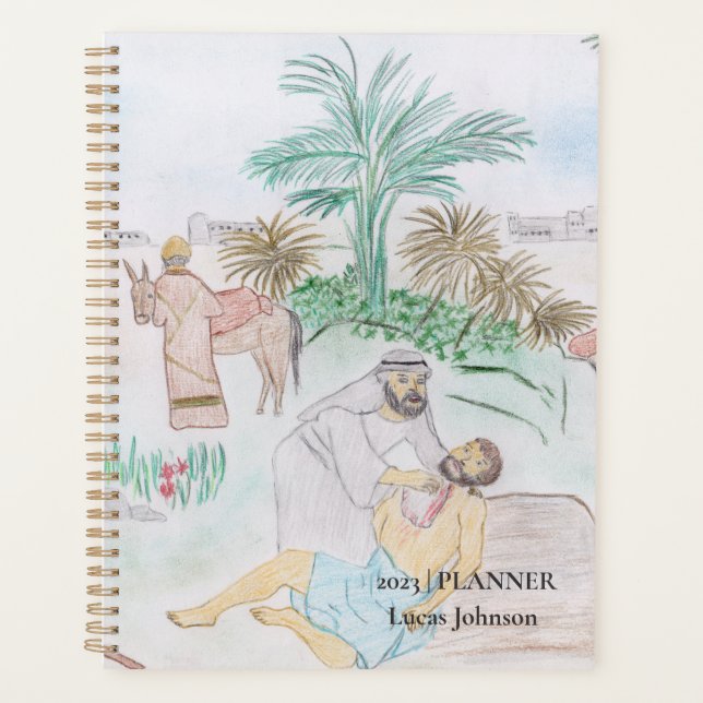 Christian Artwork The good Samaritan Planner (Front)