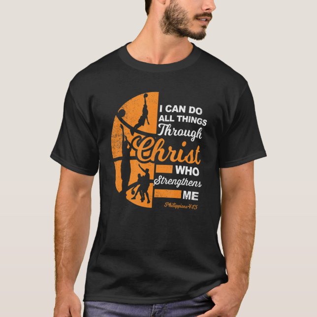 Christian Athlete Apparel Sports Philippians 4 13  T-Shirt (Front)