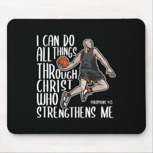 Christian Athlete Sketll Philippians Bible Christ Mouse Mat