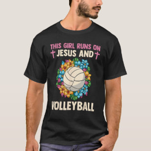 Christian Athlete This Girl Runs On Jesus And Voll T-Shirt