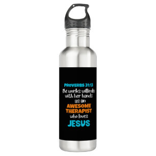 Christian AWESOME THERAPIST Proverbs 31 710 Ml Water Bottle