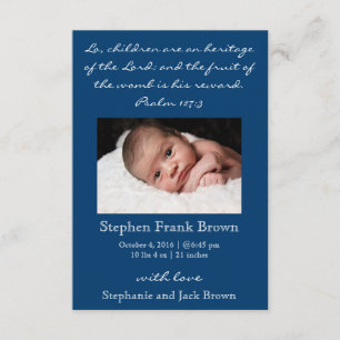 Christian Baby Boy Birth Announcement