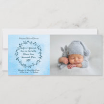 Christian Baby Boy Birth Announcement