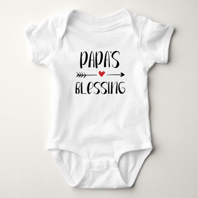 Christian baby romper — Papa's Blessing. Bodysuit (Front)