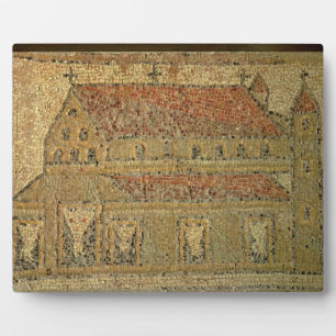 Christian basilica, mosaic pavement, Roman period, Plaque