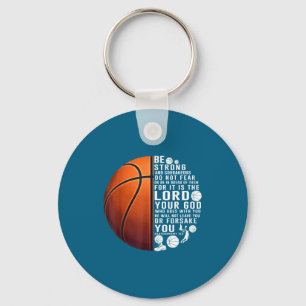 Christian Basketball Deuteronomy 31 6 Bible Verse Key Ring