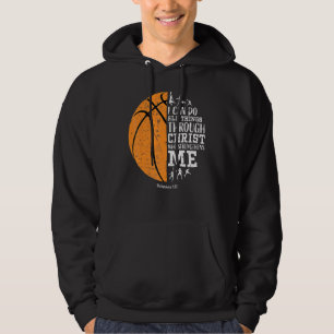 Christian Basketball Men Boys Kids Religious Hoodie