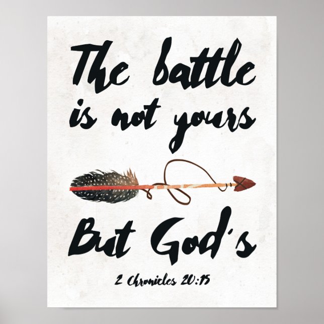 Christian Battle Wall Art | Scripture Art Decor (Front)