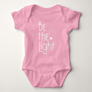 Christian Be The Light Funny Inspirational Baby Bodysuit