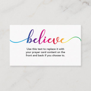 Christian Believe Prayer Cards 