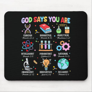 Christian Bible God Says You Are Science Biology T Mouse Mat
