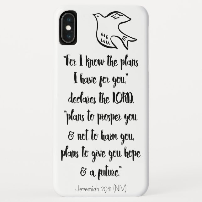 Christian Bible Quote Inspirational Hope Future Case-Mate iPhone Case (Back)