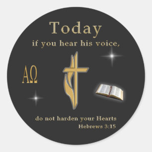 Christian Bible Scripture Classic Round Sticker