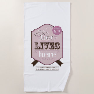 Christian bible scripture romans 8 novels love beach towel