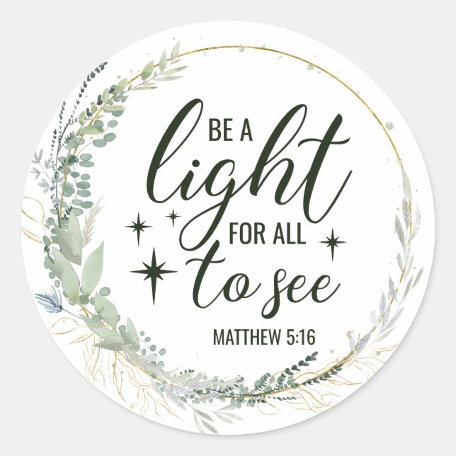 Christian/Bible  Throw Pillow Classic Round Sticker (Front)