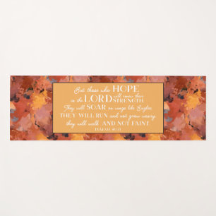 Christian Bible Verse Abstract Terracotta Pattern Yoga Mat