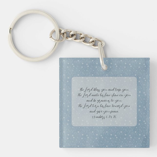 Christian Bible Verse Art  Key Ring (Front)