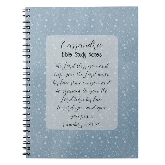 Christian Bible Verse Art  Notebook (Front)