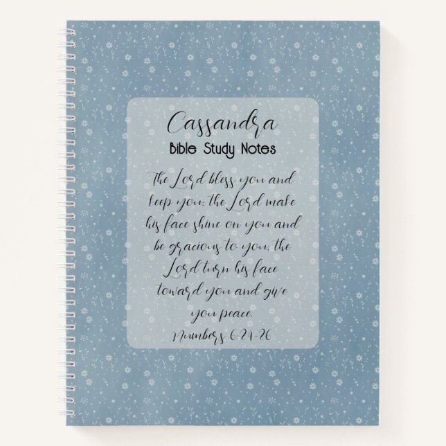 Christian Bible Verse Art  Notebook (Front)