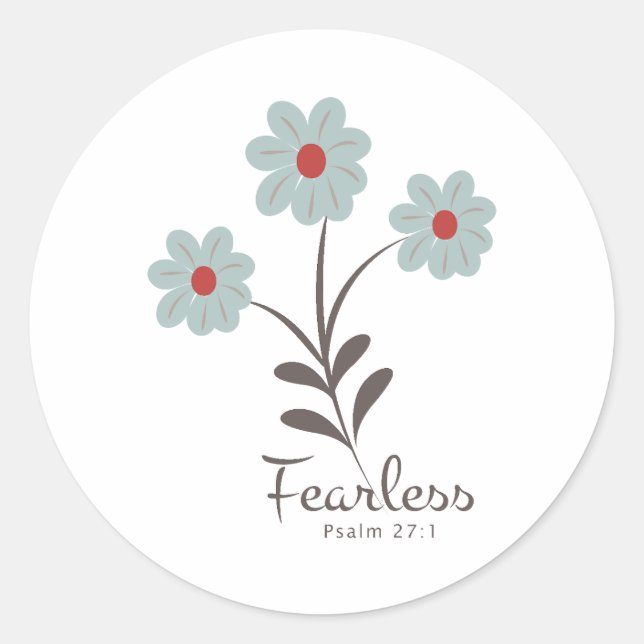 Christian Bible Verse Classic Round Sticker (Front)