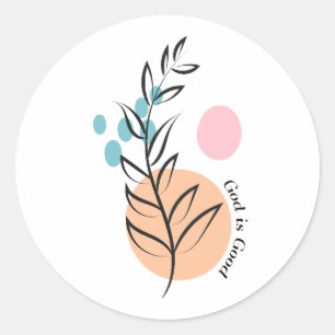 Christian Bible Verse Classic Round Sticker