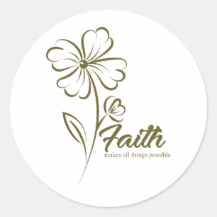 Christian Bible Verse Classic Round Sticker