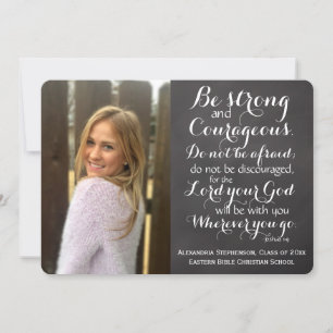 Christian Bible Verse Custom Photo Graduation Invitation