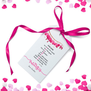 Christian Bible Verse Cute Pink Valentine Gift Tags