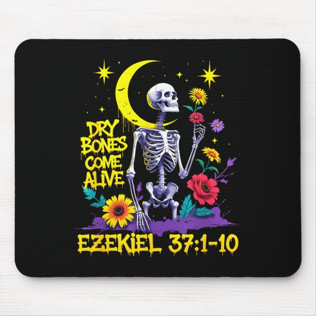 Christian Bible Verse Dry Bones Come Alive Ezekiel Mouse Mat (Front)