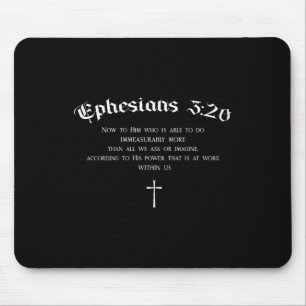Christian Bible Verse Ephesians 3_20 Pray Power Ba Mouse Mat