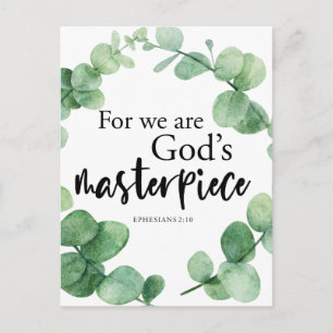 Christian Bible Verse Eucalyptus God's Masterpiece Postcard
