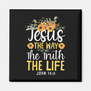 Christian Bible Verse Faith God Flower Jesus The W Magnet