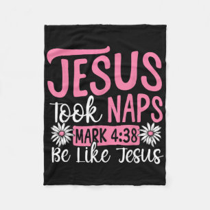 Christian Bible Verse Faith God Pun Jesus Took Nap Fleece Blanket