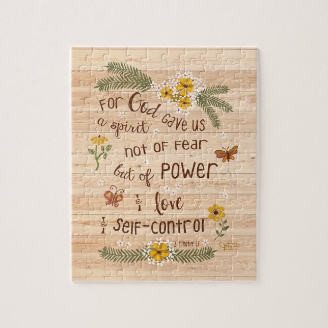 Christian Bible Verse Faith Over Fear Scripture Jigsaw Puzzle (Vertical)