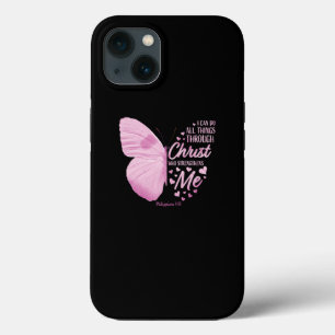 Christian Bible Verse Gifts Women Butterfly iPhone 13 Case