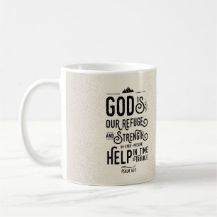 Christian Bible Verse God is our Refuge Coffee Mug