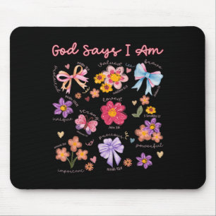 Christian Bible Verse God Say I Am Women Bibles Je Mouse Mat