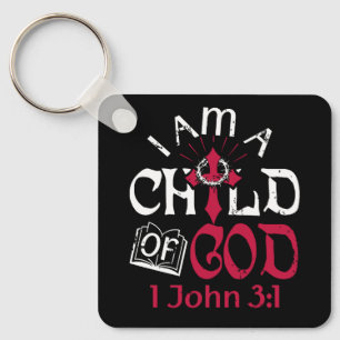 Christian Bible Verse I Am A Child Of God 1 John 3 Key Ring