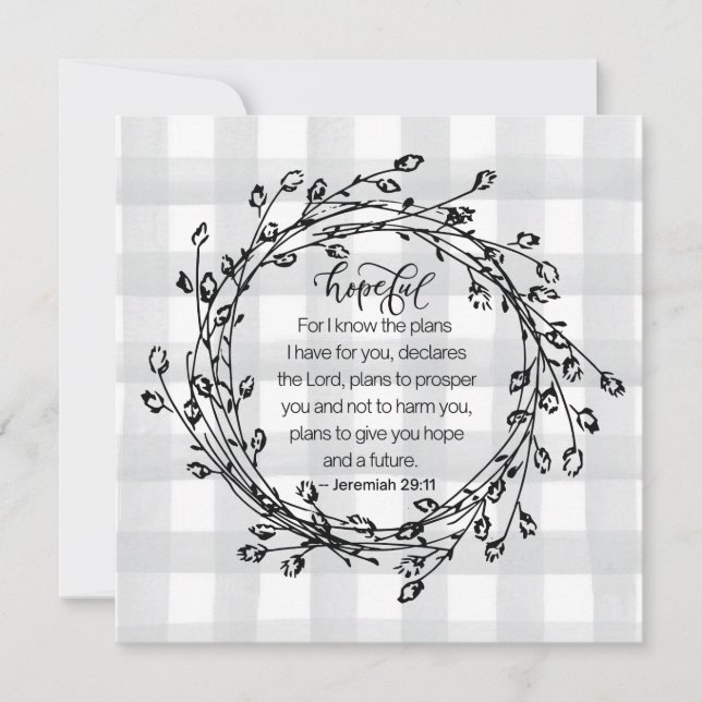 Christian Bible Verse Inspirational Card (Front)