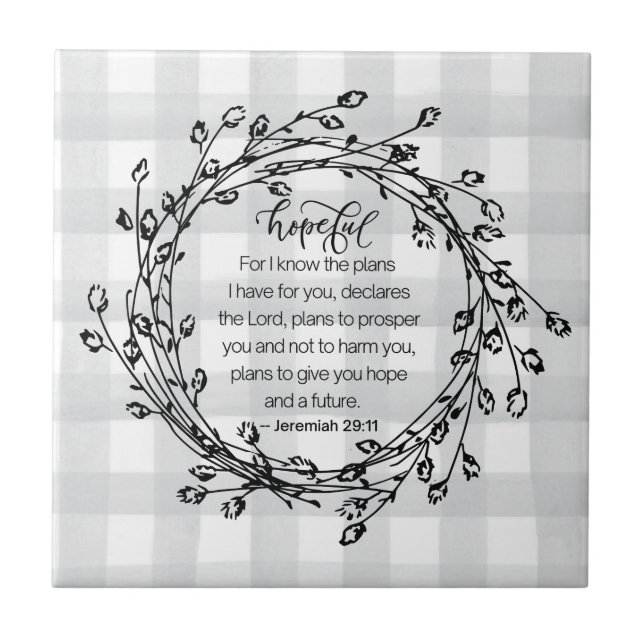 Christian Bible Verse Inspirational Tile (Front)