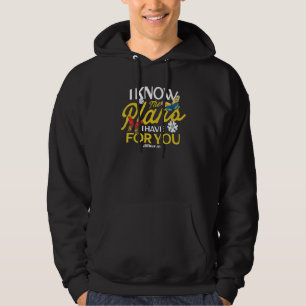 Christian Bible Verse Jeremiah 2911 Flower Butterf Hoodie