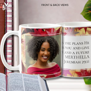 Christian Bible Verse JEREMIAH 29:11 Custom Photo Coffee Mug