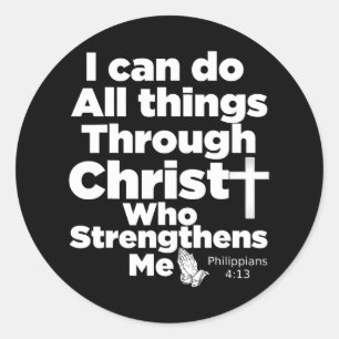 Christian Bible Verse Jesus Christ God Classic Round Sticker