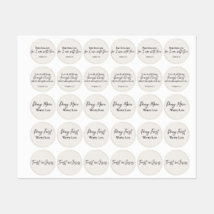 Christian Bible Verse Labels Sheet Faith Sticker