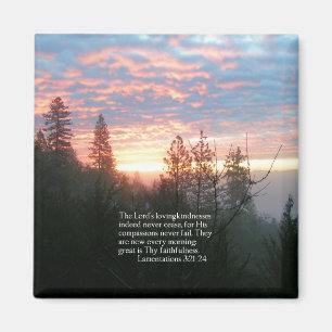 Christian Bible Verse Lake Landscape Creationarts Magnet